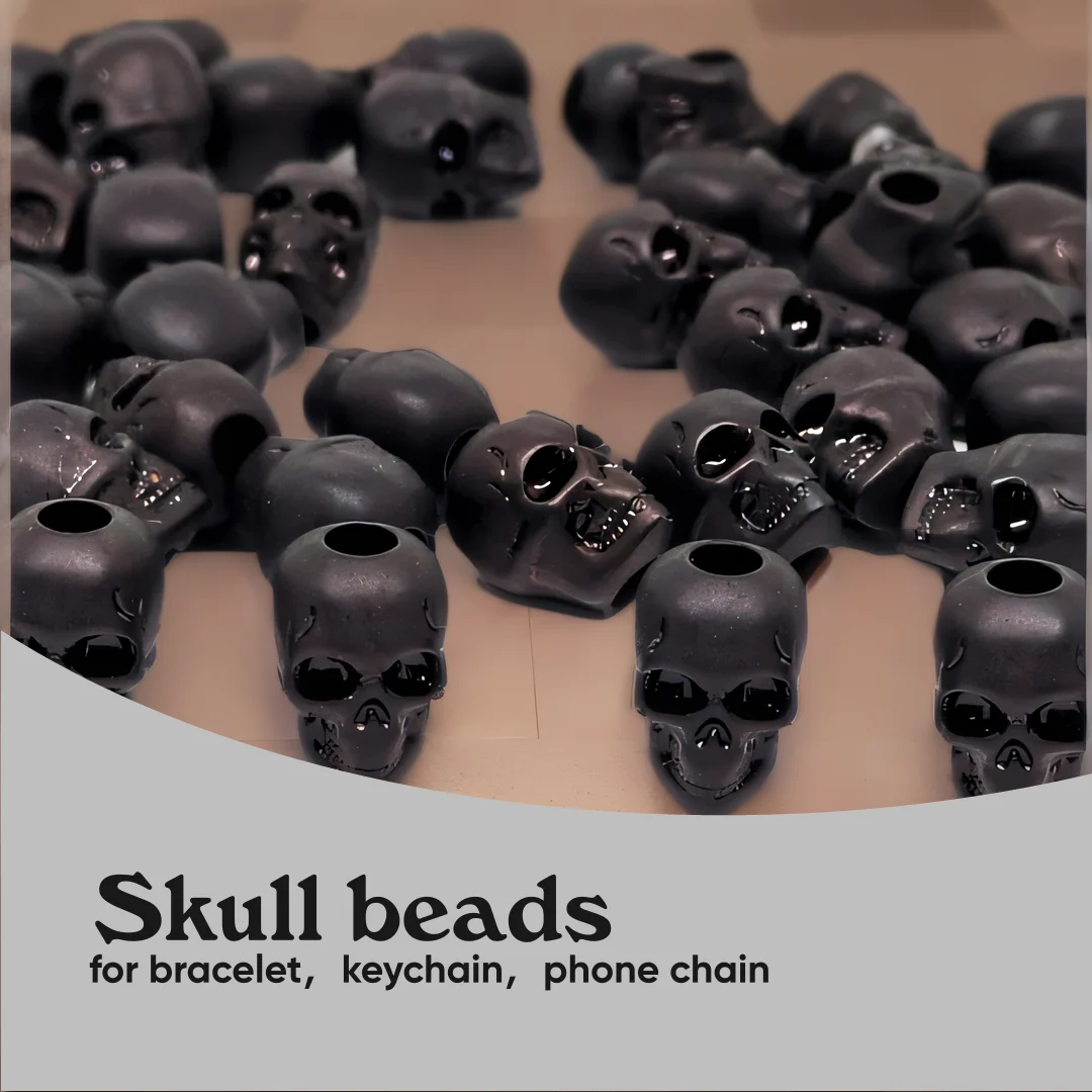 370pcs/bag acrylic skull Skull beads 4.8mm large hole bead loose bead DIY bracelet accessory material fashion exclusive