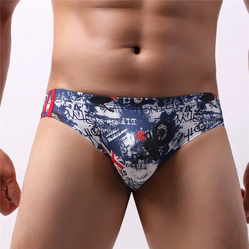 Men Briefs Print New Style Men\'s Underwear Briefs Sexy Jockstrap Men Underpants with Low Waist Comfortable Breathable Briefs