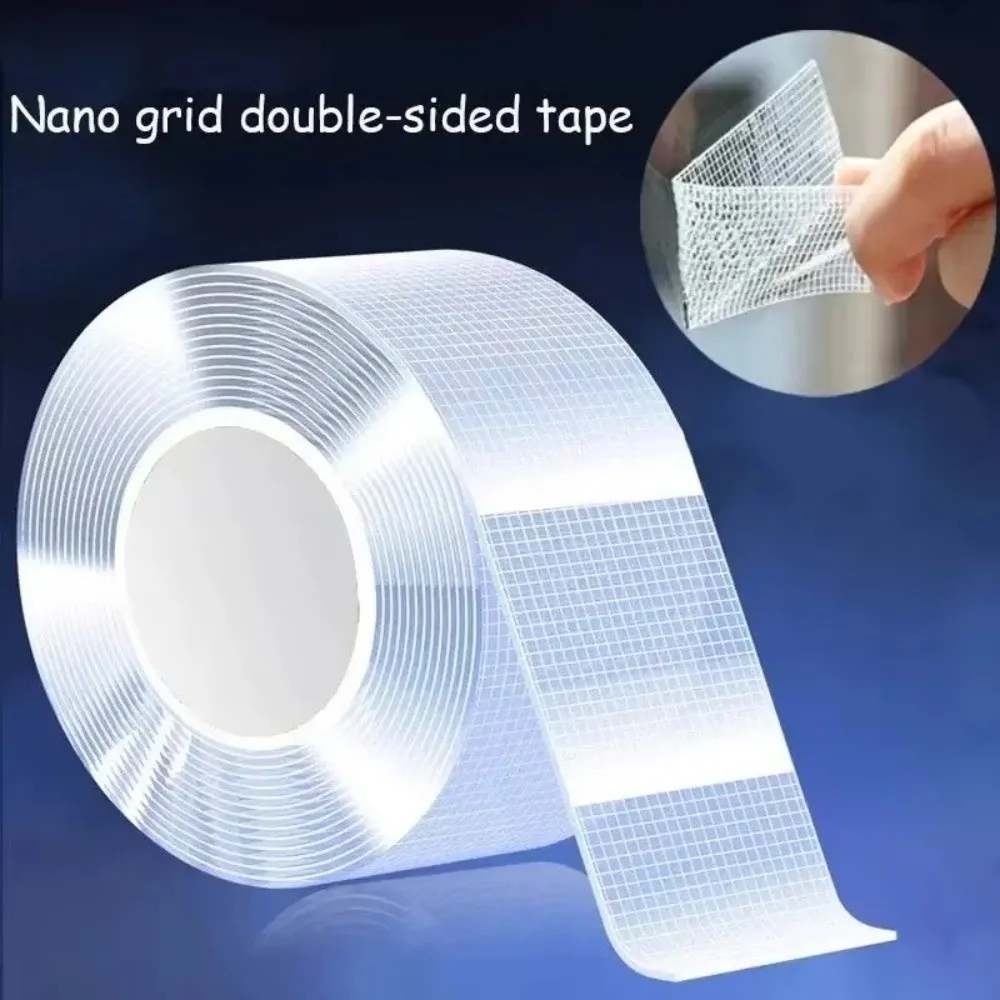 New 1/2mm Ultra-strong Double-sided Adhesive Removable Upgraded Clear Nano Tape Waterproof Reusabl Sticky Strip