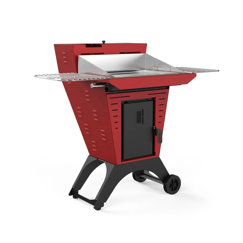 Estufa de pellets para parrilla de barbacoa sin humo, estilo moderno, extraíble, independiente, para acampar y cocinar, 10,5 kW