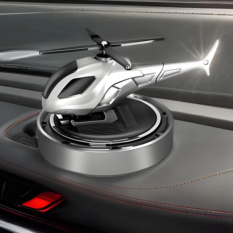 Car Air Fresheners Helicopter Design Solar Dashboard - Long-Lasting Natural Diffusion for Motorhome, Gym, Animals