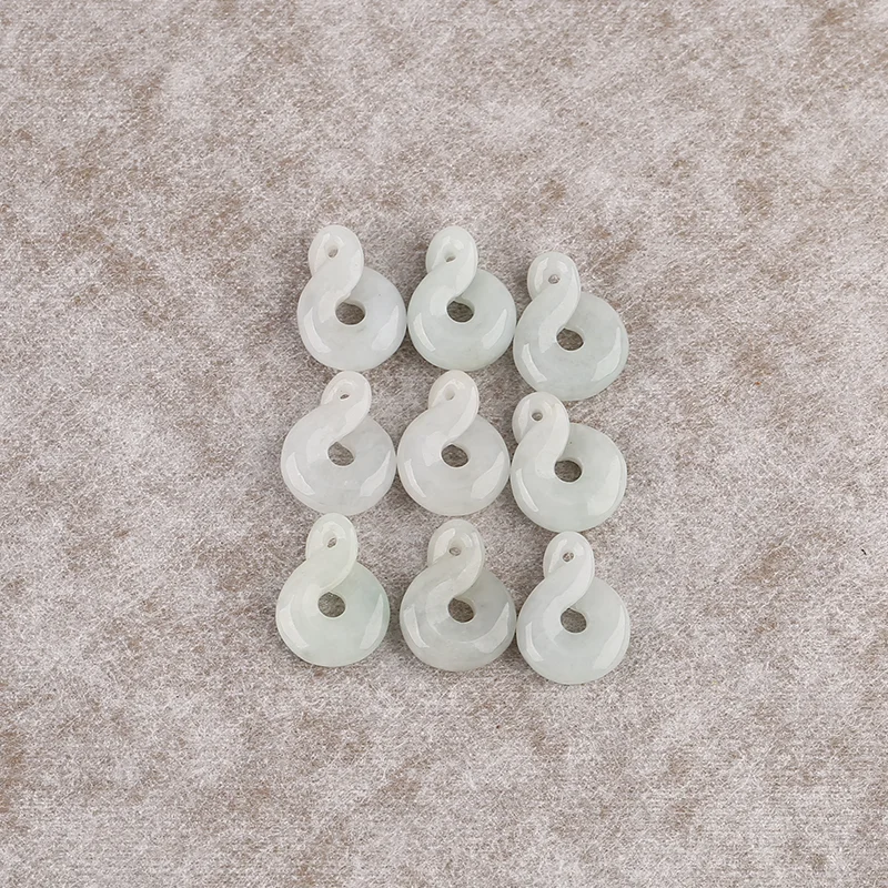 Natural Jade Eternity Twist Pendants Charms – Intricate Charms for Unique Handmade Jewelry Making