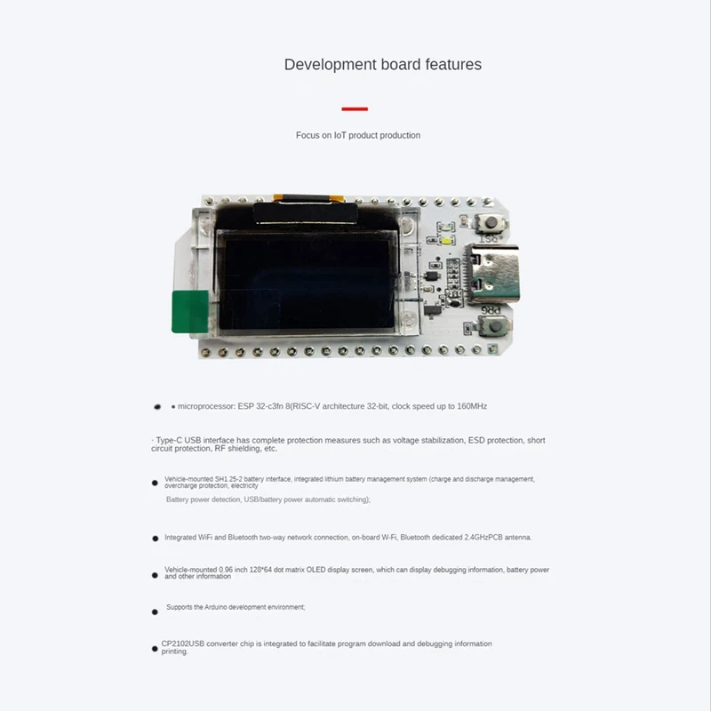 H ELTEC AUTOMATION WIFI ESP32 Wifi Kit 32 V3 Development Board White + Black Blue OLED Display Internet Of Things For Arduino