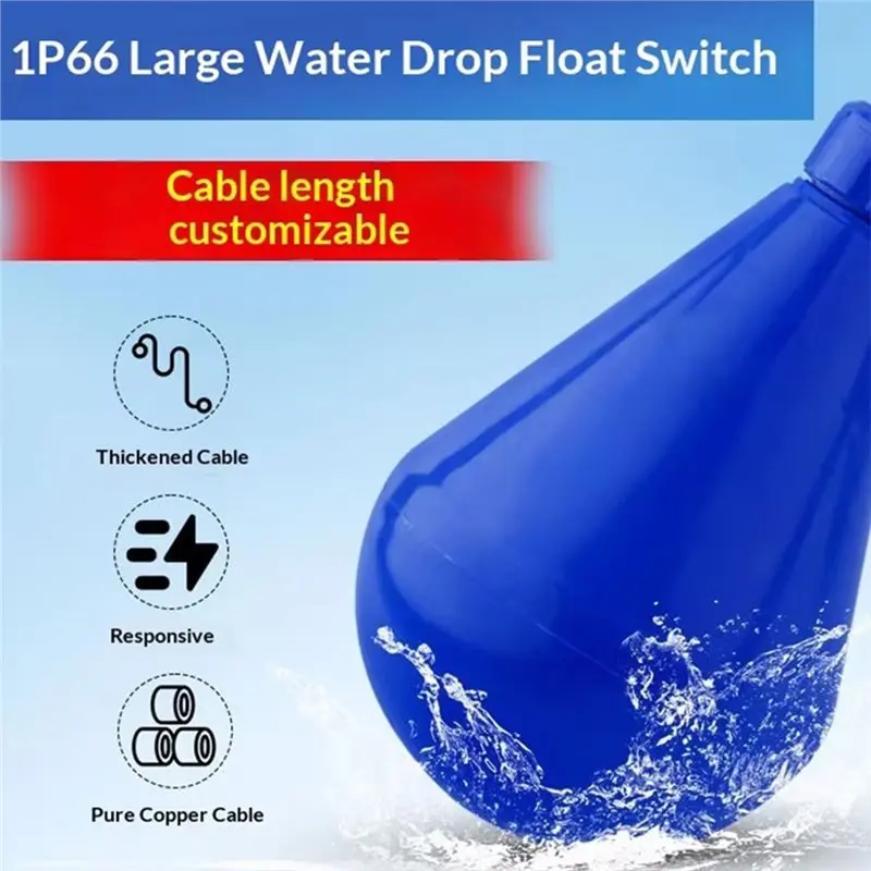 ABMS-Fully Automatic Water Level Controller 220V 380V Drop Type Float Switch Sensor For Auto Liquid Level Detection 15M