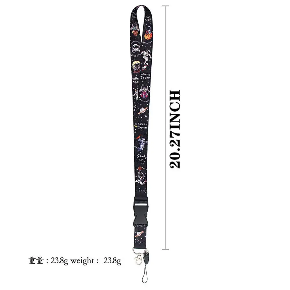 Ring Holder Phone Hang Rope Hang Rope Outer Space Neck Straps Stars Pattern Hang Ropes Mobile Phone Strap Astronauts Lanyard