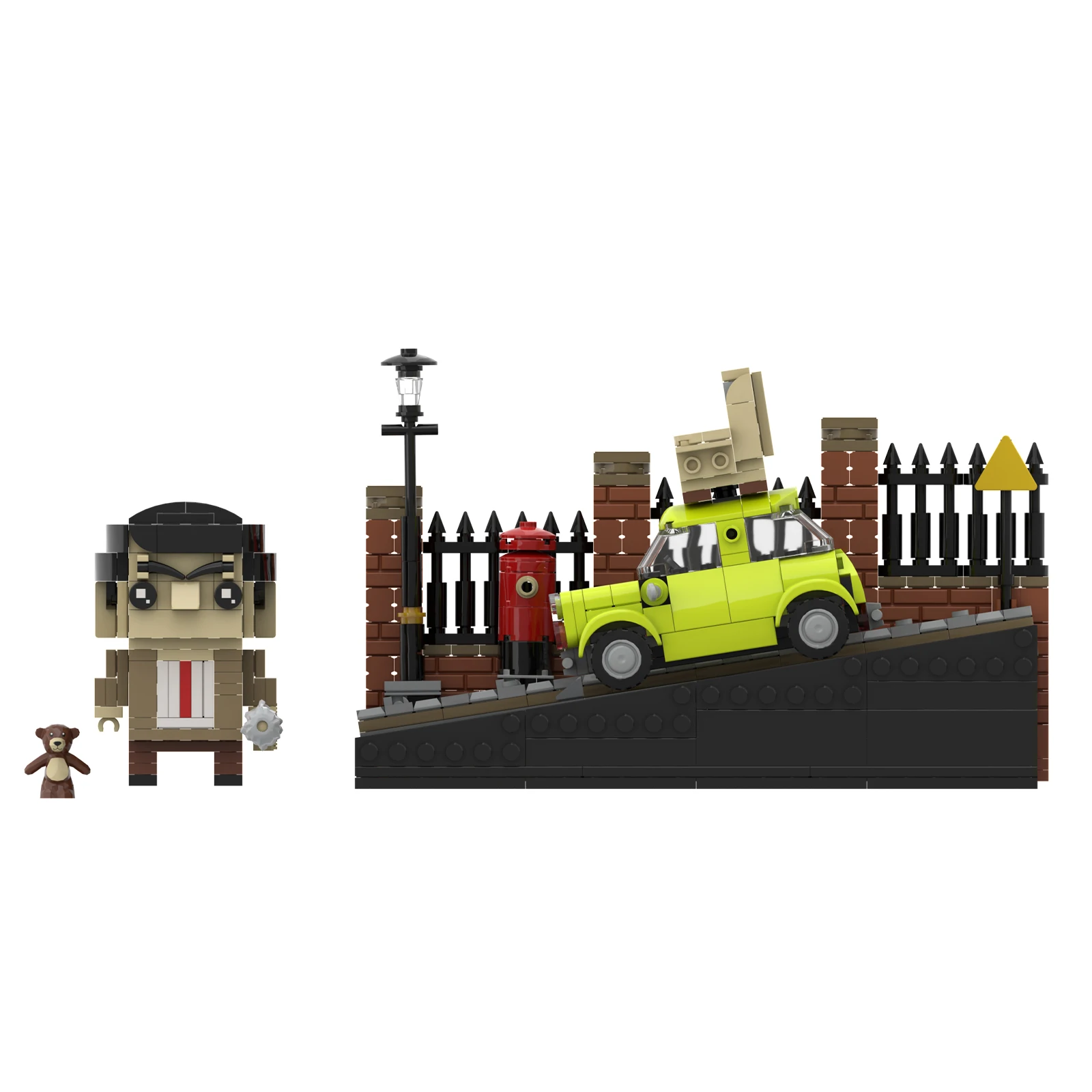 

MOC Mr. Beaned Building Blocks Model Movie Mr. Beaned Funny Agent Action Figures Bricks Assembly Toys Kids DIY Birthday Gifts