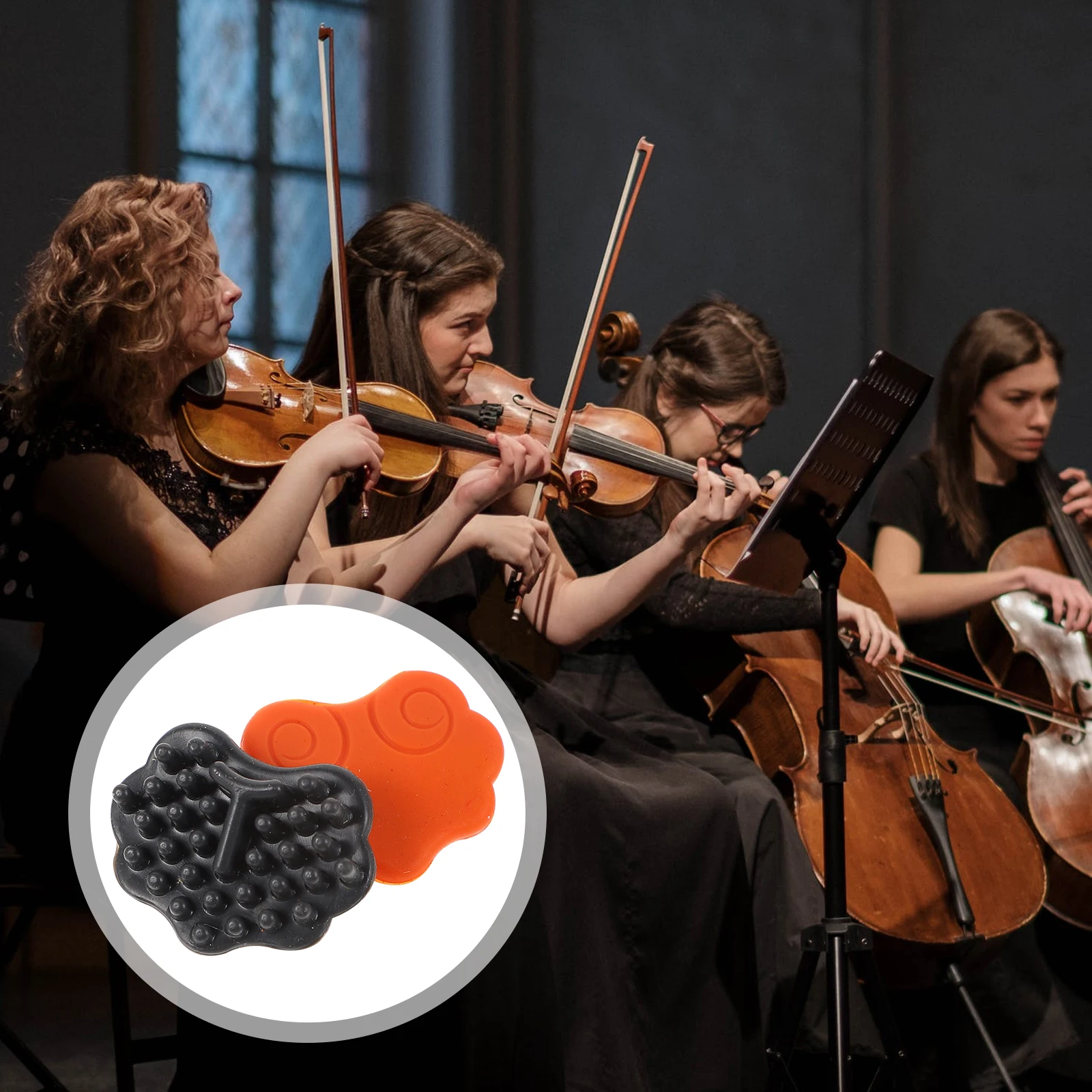 

2pcs Erhu Sound-absorbing Mat Sordine Practice Mute Home Filter Pad Composite Nano Useful Erhu Flexible Durable