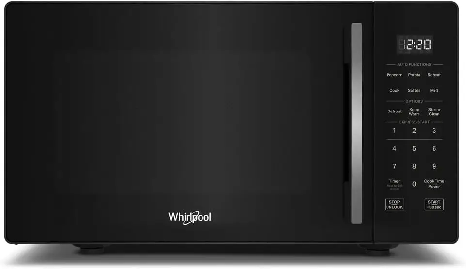 0.9 Cu. Ft Countertop Microwave with Turntable, 900W, Steam Clean Function, Black