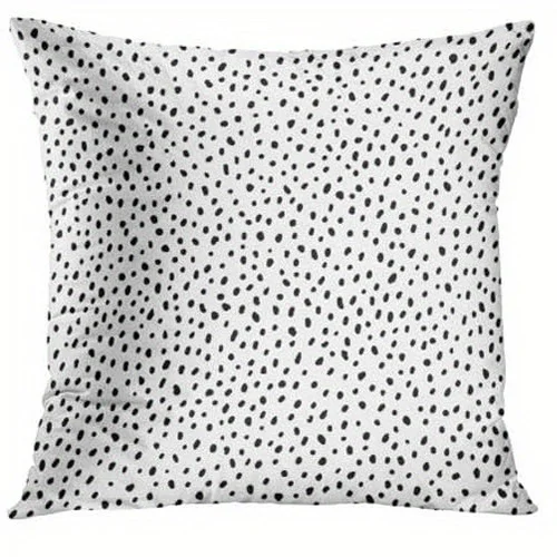 Home Decor Black & White Polka Dot Pattern Throw Pillow Pattern Cushion Cover Suitable for Sofa Bedroom Car Pillow Cover - view 2