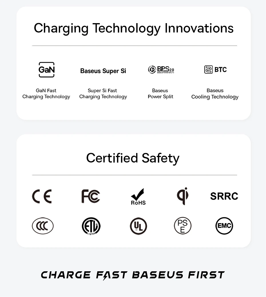 Baseus 65W GaN Charger Quick Charge Type C PD QC Charger USB Charger Portable Fast Charger For Laptop iPhone 17 16 15 14 13 Pro