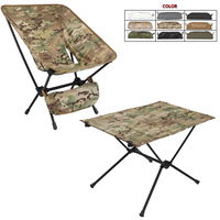 Tactical Outdoor Camping Fishing Folding Moon Chair Travel Hiking Picnic Barbecue Folding Table Militar Hunting Portable Stool