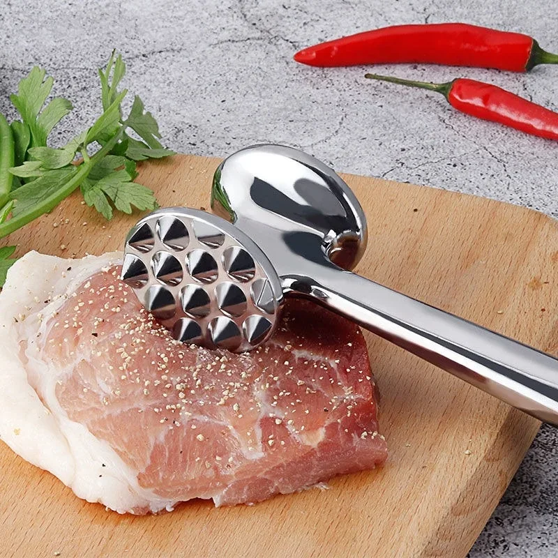 

1 double-sided steak hammer for pork chops with a tendon breaker to increase meat toughness and enrich taste