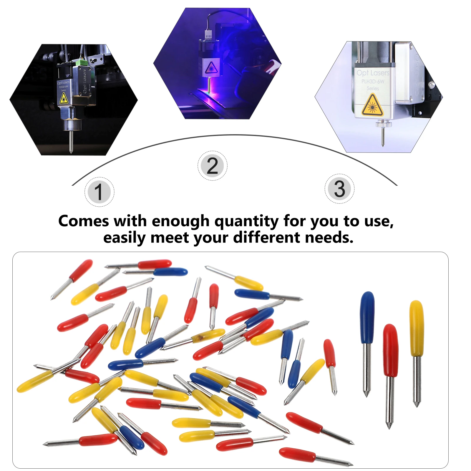 

50pcs Engraving Cutter Blades 30° 45° 60° Replacement For Cutting Machine Lettering Knife Drawing Needles Vinyl Fabric Cutting