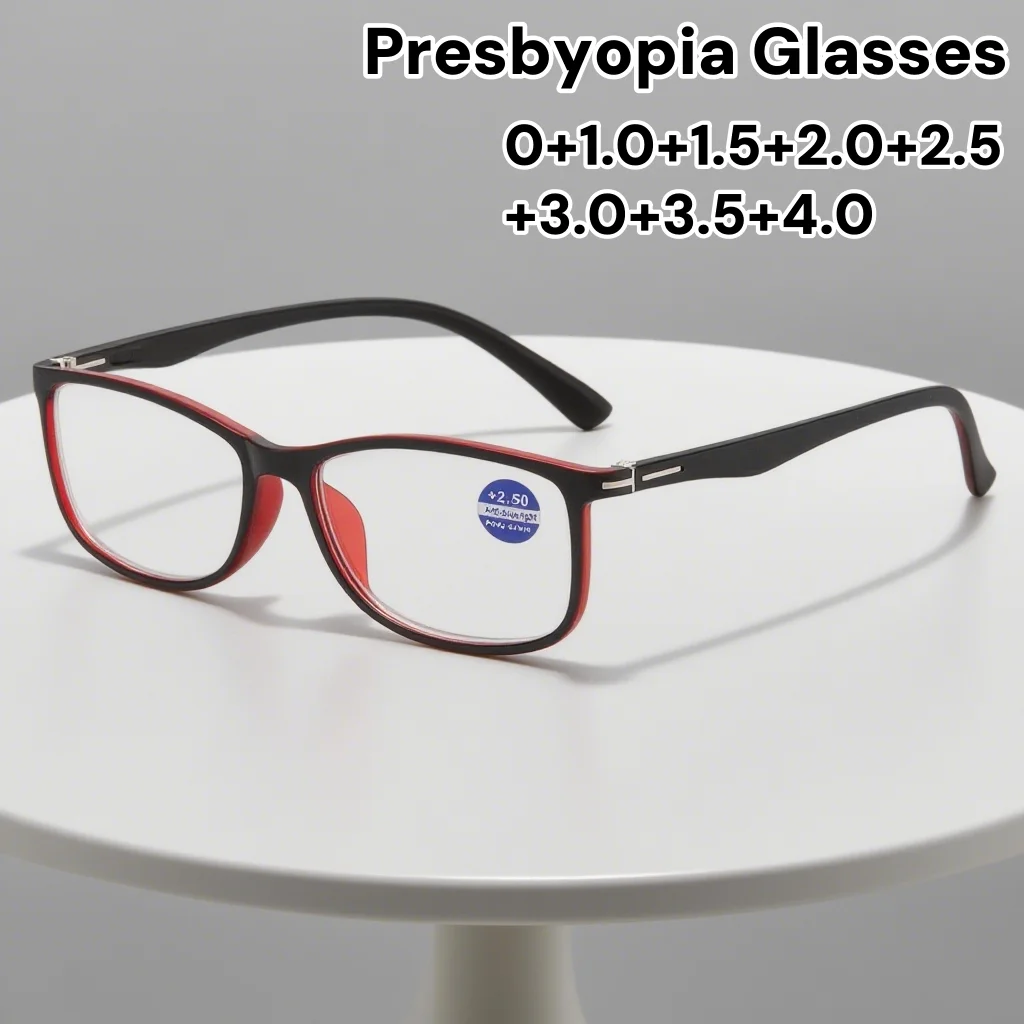 

Fashion Retro Anti-blue Reading Reading Glasses Ladies Red Frame Presbyopia Eyewear Computer Prescription Glasses +100 To +400