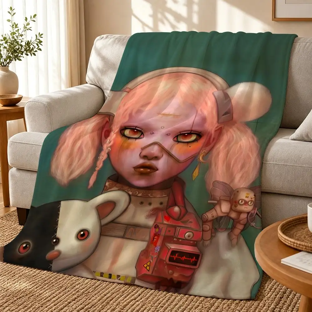 Rock Band Bring Me The Horizon Throw 240g flannel blanket, suitable for sofas, beds, offices, exquisite gift blankets