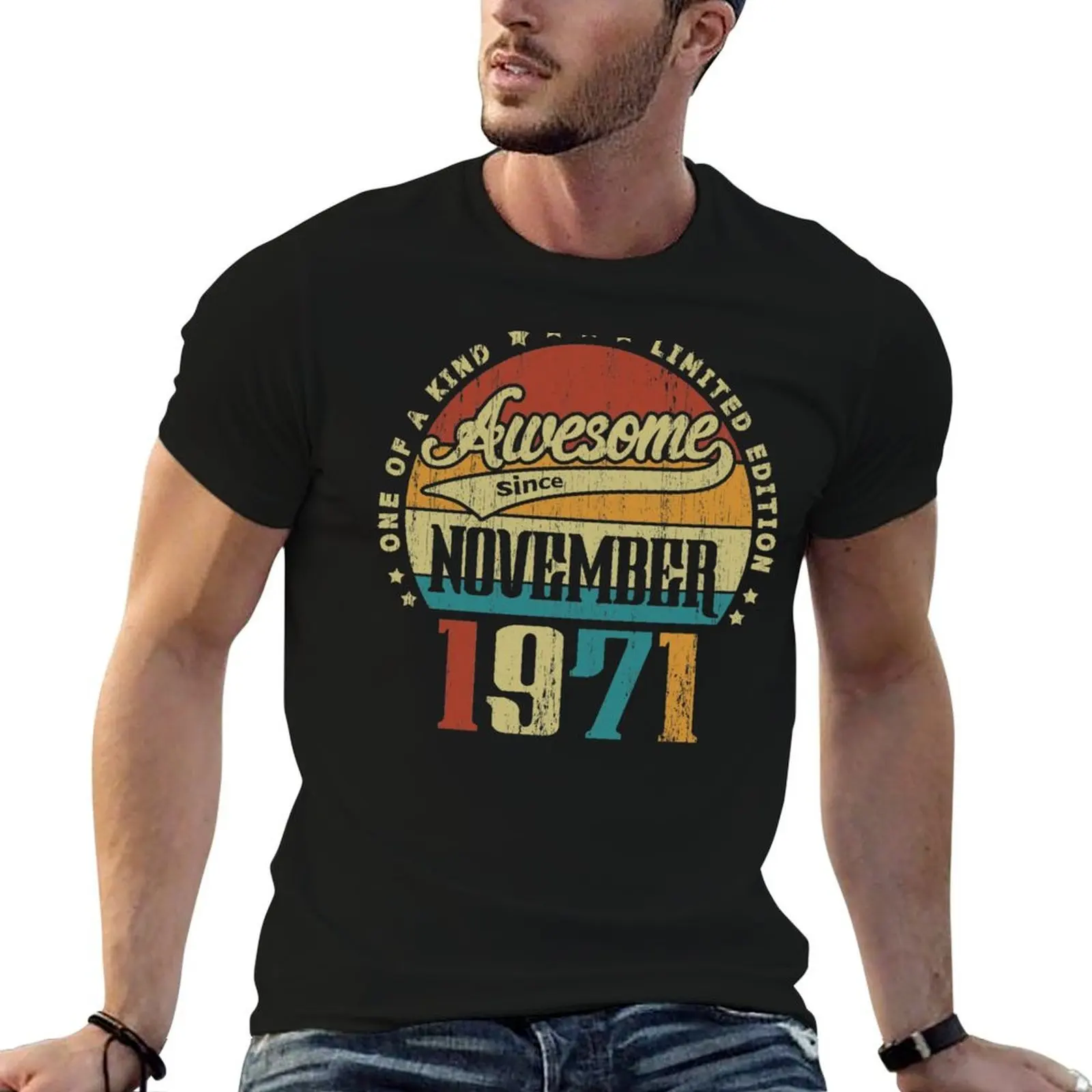 Vintage November 1971 One Of A Kind Awesome Since November 1971 49th Birthday Gift 49 Years Old T-Shirt