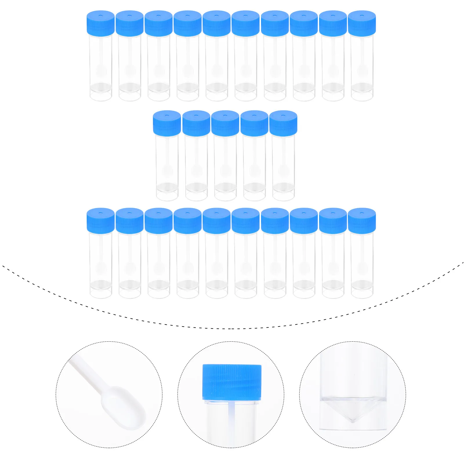 

25Pcs 25ml Fecal Urine Sample Cups Premium Medical Specimen Containers Leak Proof for Lab Tests Fecal Specimen Cup