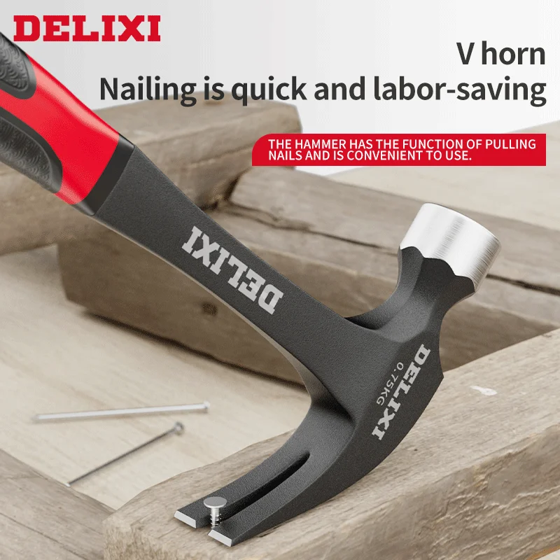 Horn hammer integral iron hammer woodworking special mini hammer nail hammer home hammer tool