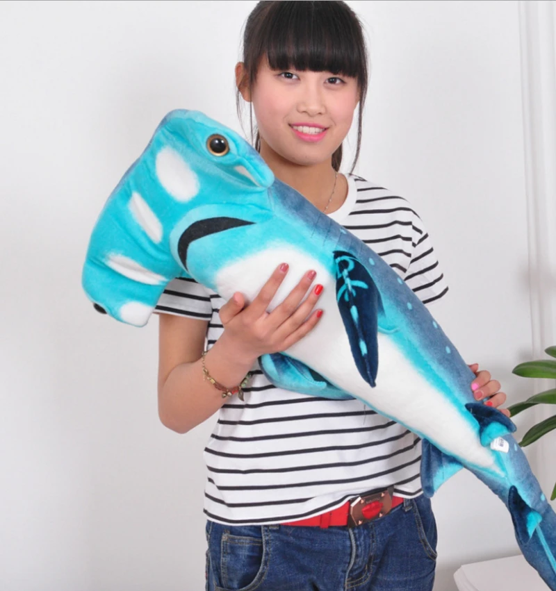 70-100cm Lifelike Animals Hammer Shark Plush Toy Pillow Big Shark Stuffed Toy for Kids Boys Christmas Birthday Gift