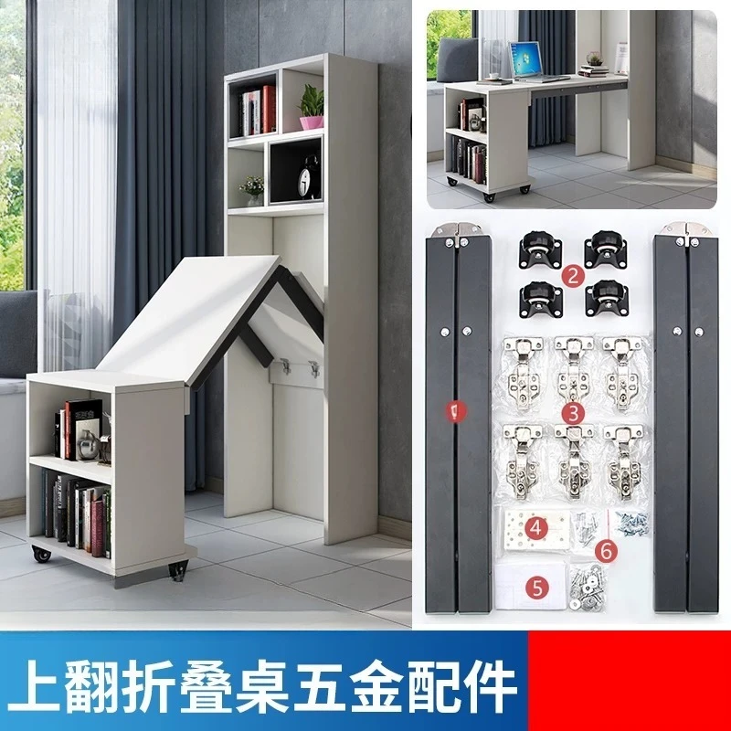 Foldable Flip-Up Concealed Telescopic Table Mechanism Space-Saving Multi-Use Hardware For Compact Desk Dining Bar