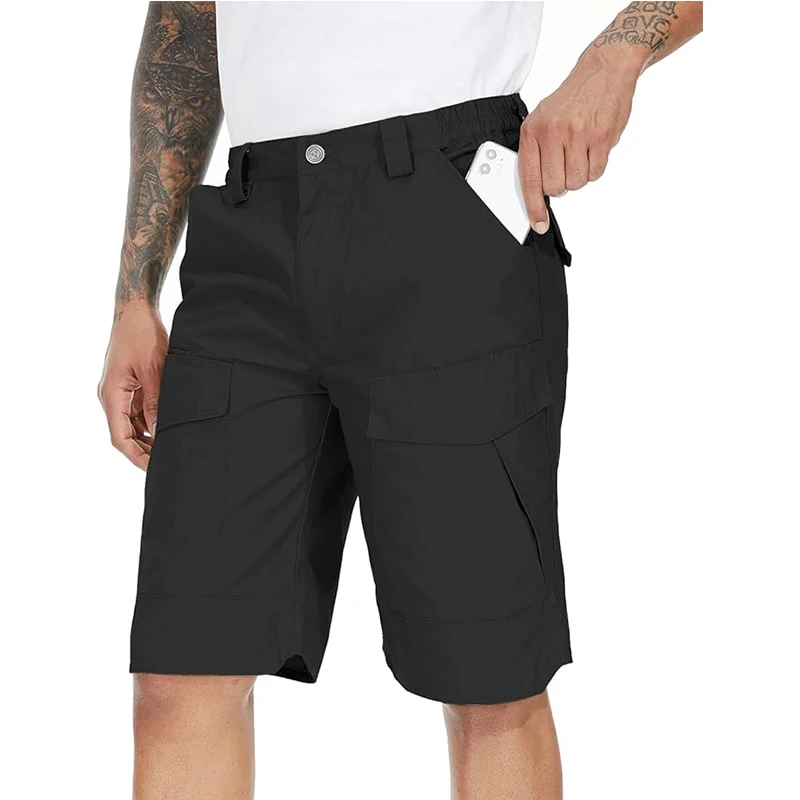 Shorts tactiques pour hommes d'été, multi-poches, imperméables, pour la randonnée, la chasse, la pêche, l'escalade, le travail, les voyages, le camping, décontractés