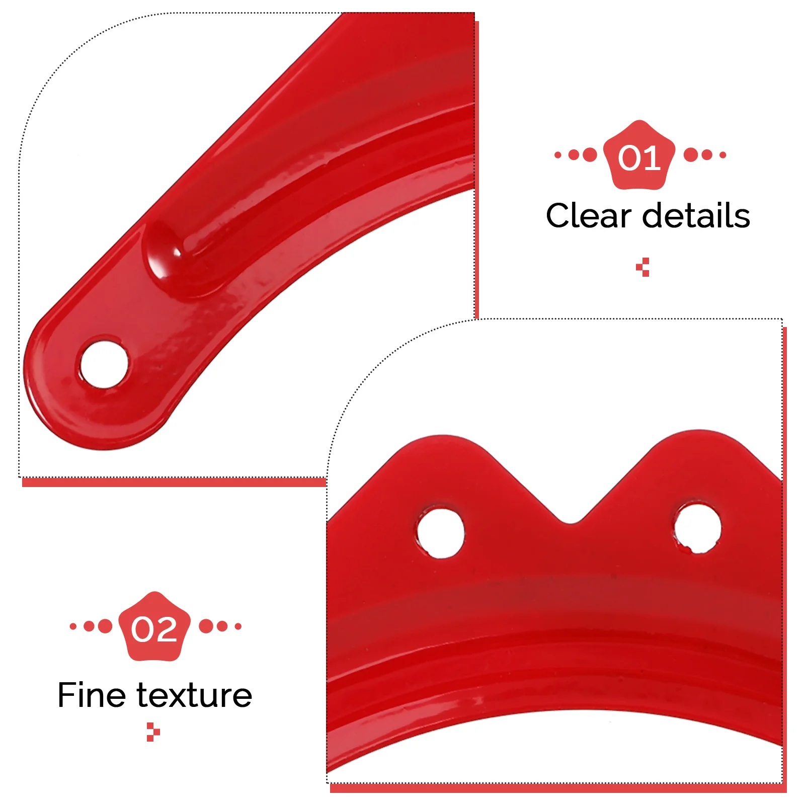 

10pcs Reinforcement Heavy Duty Step Corner Brace Fixing Plate Sturdy Support Hardware Folding Attic Parts Red Lightweight