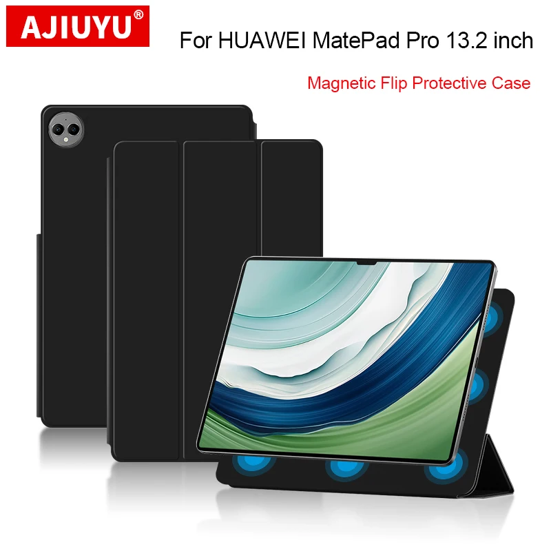 

AJIUYU Smart Case For Huawei MatePad Pro 13.2 inch 2023 Tablet Stand Cover Shell Protective Strong Magnetic Case Flip Book Cover