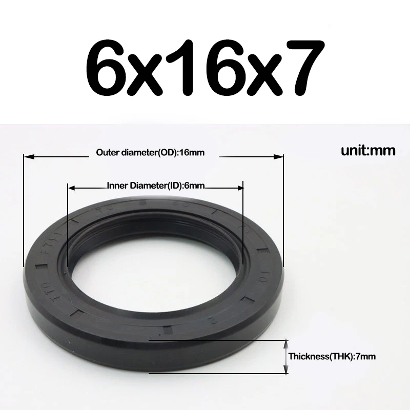 Miniature Oil Seal, NBR Framework, Inner Diameter 4mm 5mm 6mm 7mm 8mm 9mm Outer Diameter 12-34mm Thickness 4-10mm Nitrile Butadi