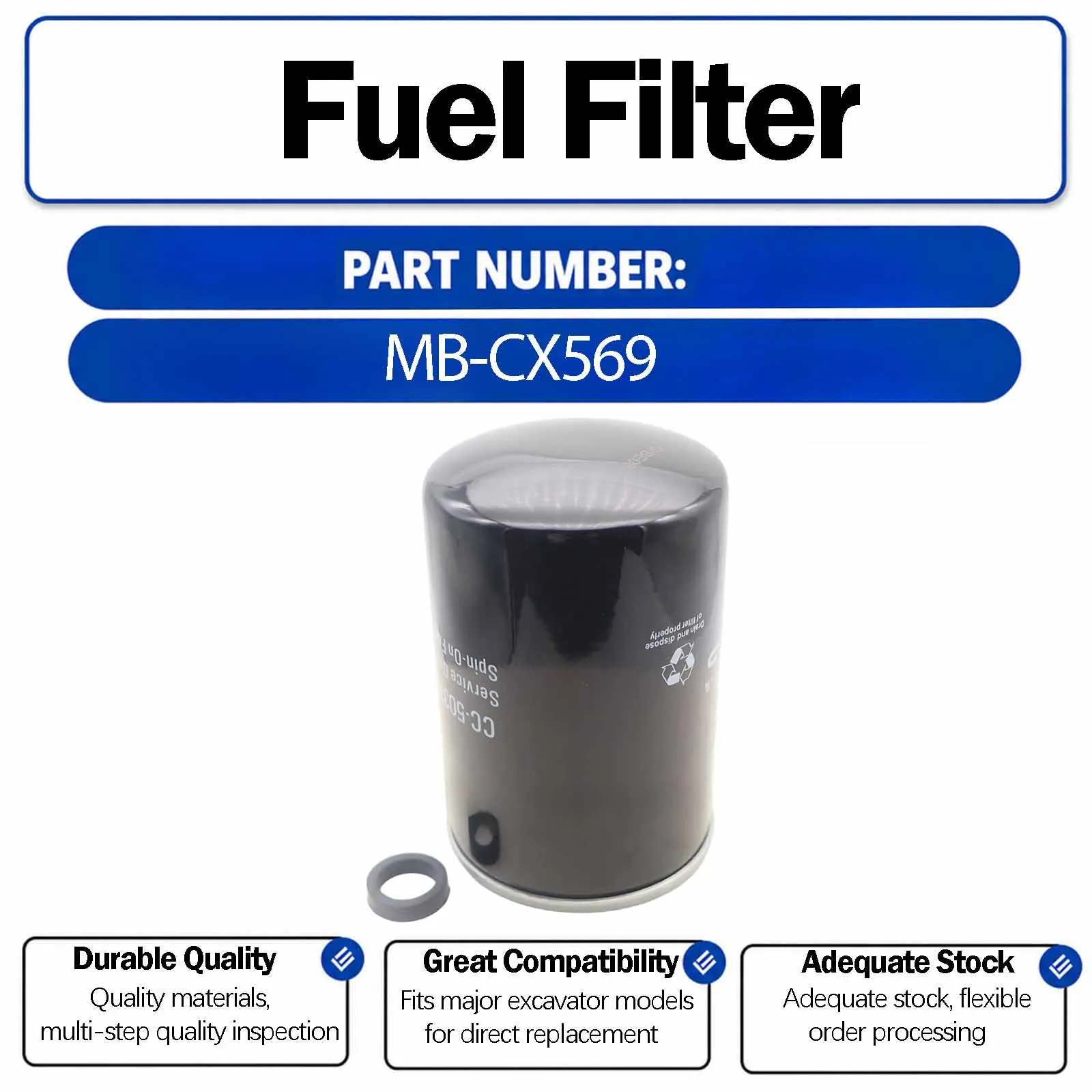 Oil Filter CX0710 For Case CX210A CX240 Crawler Excavators