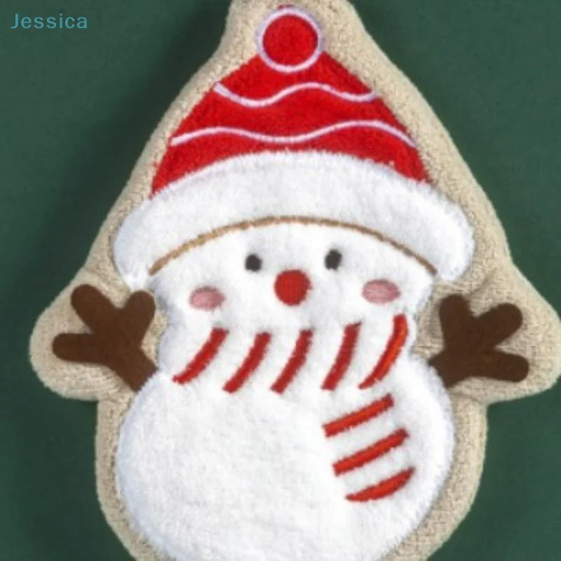 ♥Christmas Series Coral Fleece Hand Towel, Hangable, Super Absorption Quick-drying, Double-layered, Thick