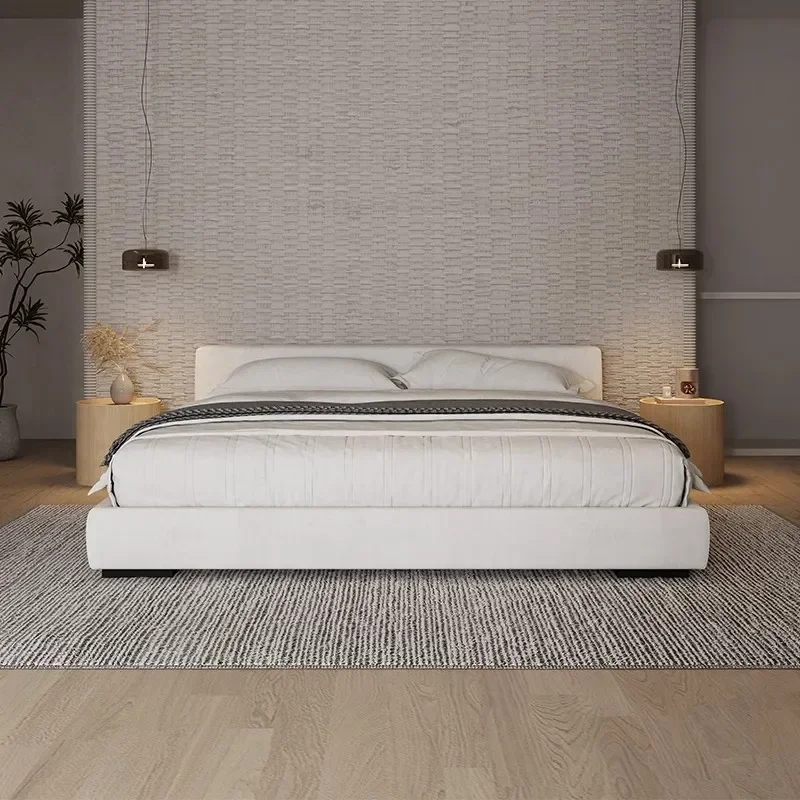 

High Quality Wedding Bed Bedroom Confortable Home Cream Minimalist Bed White Classic Unique Cama De Casal Bedroom Furniture