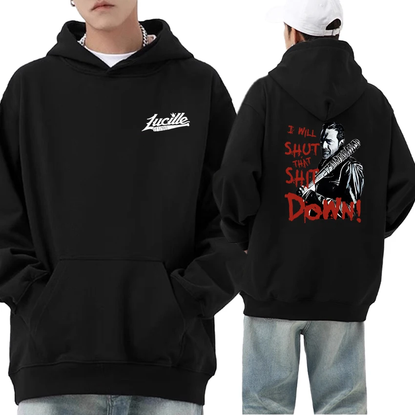 

2025 New Negan This Is Lucille The Walking Dead Double Sided Print Hoodie streetwear Men Women Pullover Loose Fleece Sweatshirt