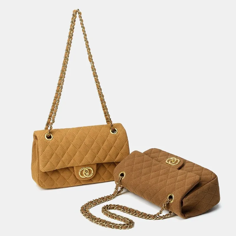 

Xiaoxiangfeng сумка на цепочке с ромбовидным узором женская сумка через плечо на одно плечо из плюша большой вместимости