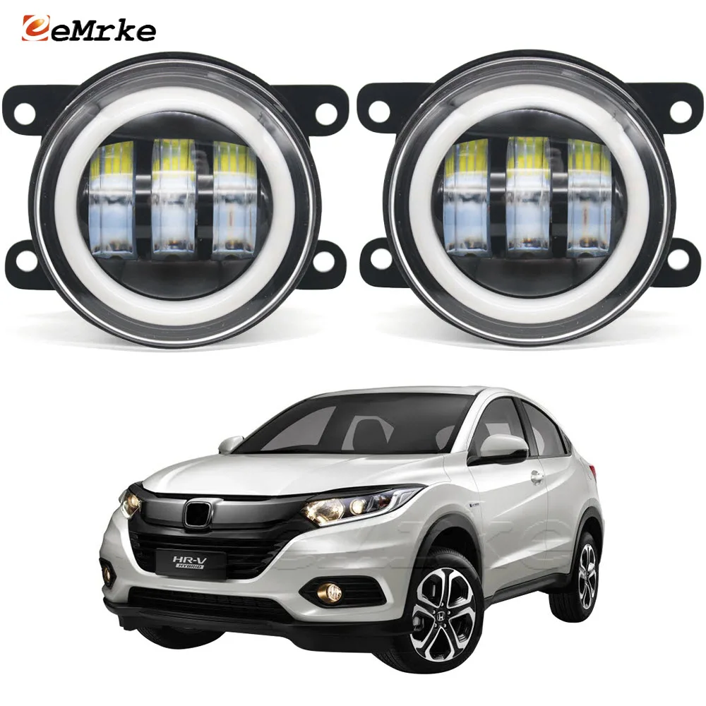 

Led Fog Lights PTF 30W W/ Clear Lens for Honda HR-V HRV HR V 2019 2020 2021 Car Turn Signal Lamp Angel Eye DRL Halo Day Light