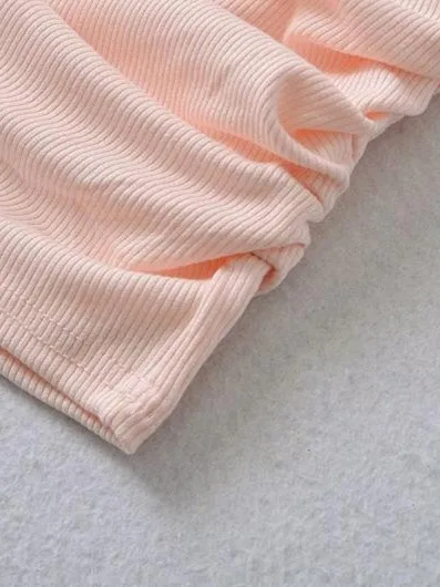 Pure Desire Sle Dstring Cintura Plissado Slim Fit Sexy Or Saia Dr Elástico Bodycon Na Moda Europeia Sle Primavera Summe...