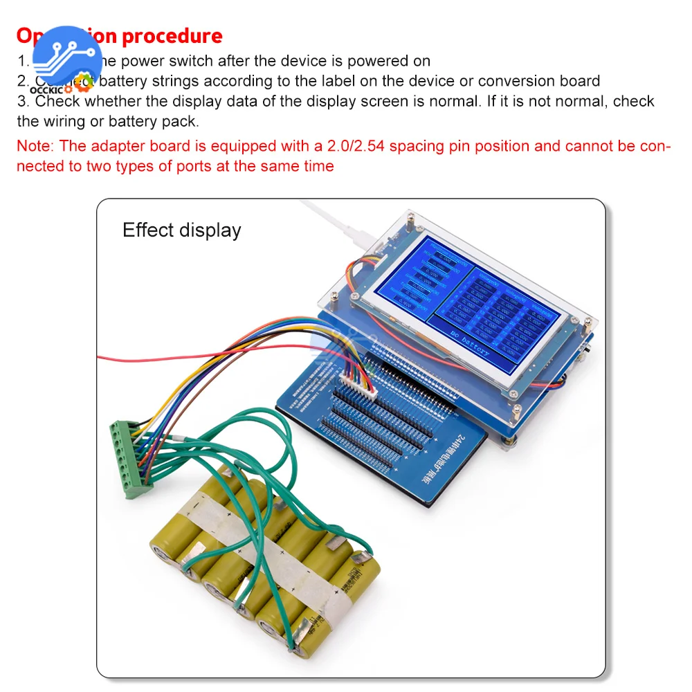 1S-24S Lithium Battery Pack Single Cell Measurement Series String Voltage Measuring Monitor Identify Tester Li-ion Lifepo4