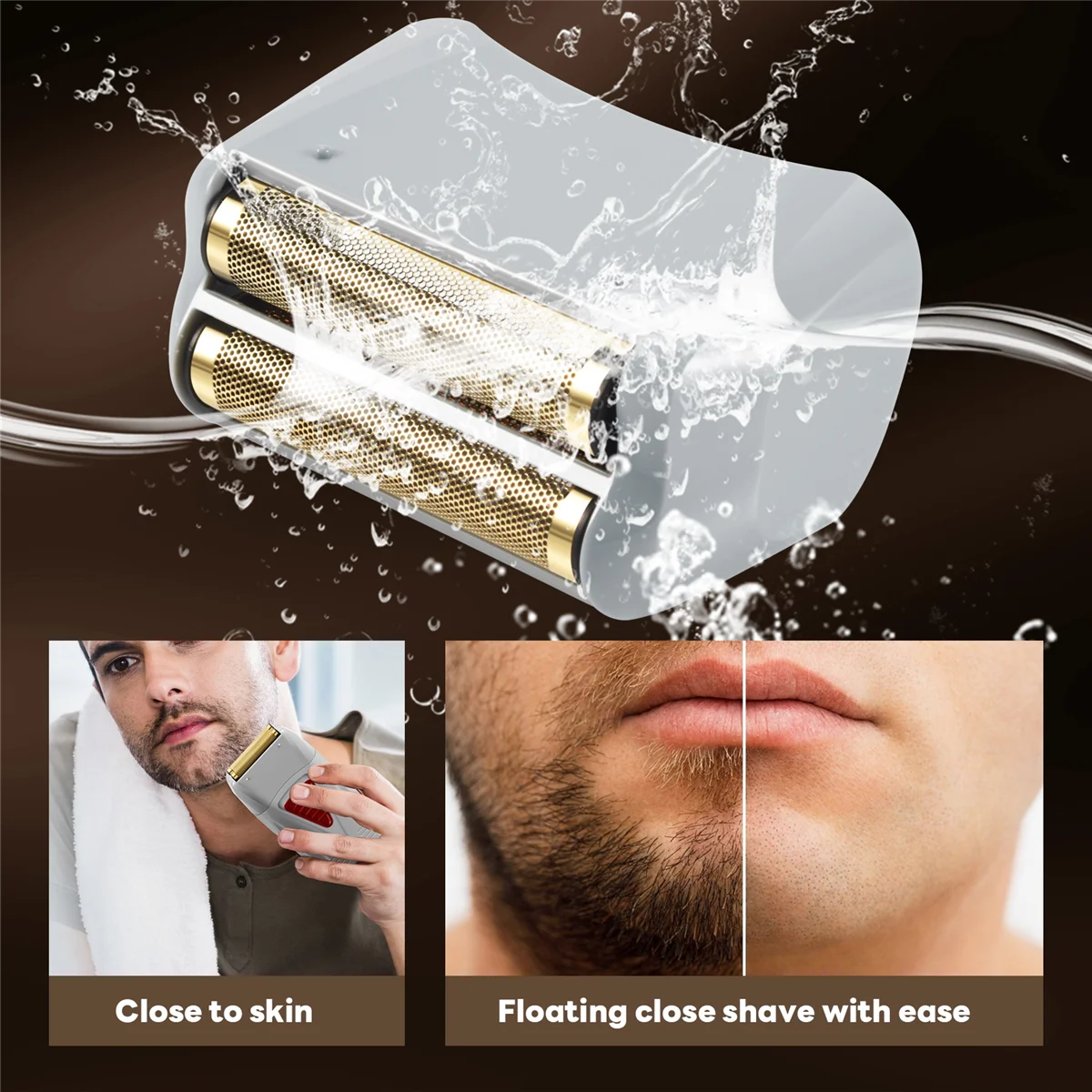 2 Pack Pro Shaver Remplacement Feuille et fraises pour Andis 17150(TS-1) Rasoir ProFoil Lithium Remplacement