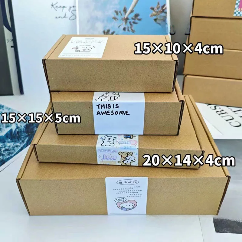 10/20 قطعة صناديق من الورق المقوى التعبئة والتغليف المعجنات كعكة هدية صناديق التعبئة والتغليف كرافت ورقة مجوهرات هدية صندوق التفاف صندوق Cajas De Empaque