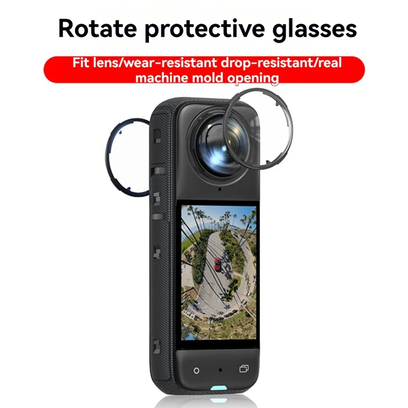 For Insta 360 X4 Sticky Lens Guard Cover Screen Protector Hard Tempered Glass For Insta360 X4 Action Camera Accessories