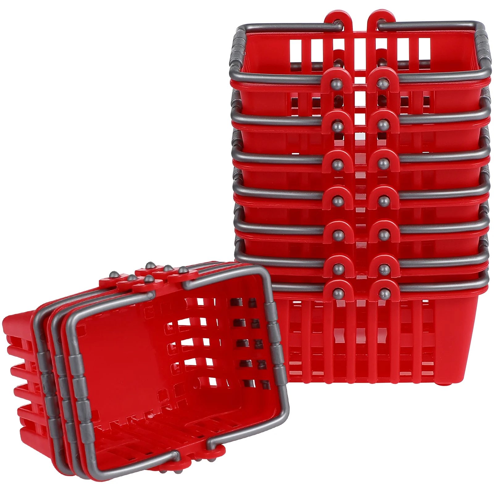 

10 Pcs Toy Set Mini Shopping Basket Child Baby Toys Kids Grocery Cart Plastic Baskets for