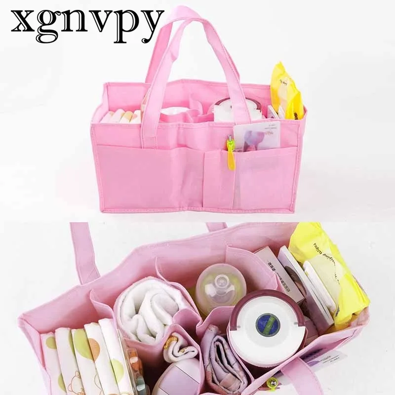 xgnvpy Mummy Bag Portable Multi Purpose Non Woven Seven Compartment Maternal Child Supplies Bag Liner Travel Essentials