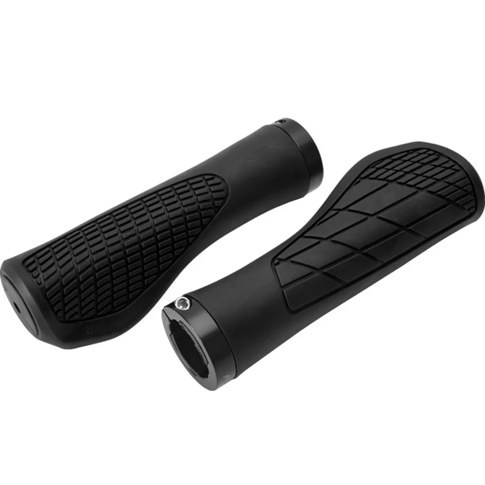 1Pair Mountain Bike Handlebar Grips Anti-skid Comfortable Lockable Bicycle Grips Soft Rubber MTB Bike Grips Cycling Bike Parts