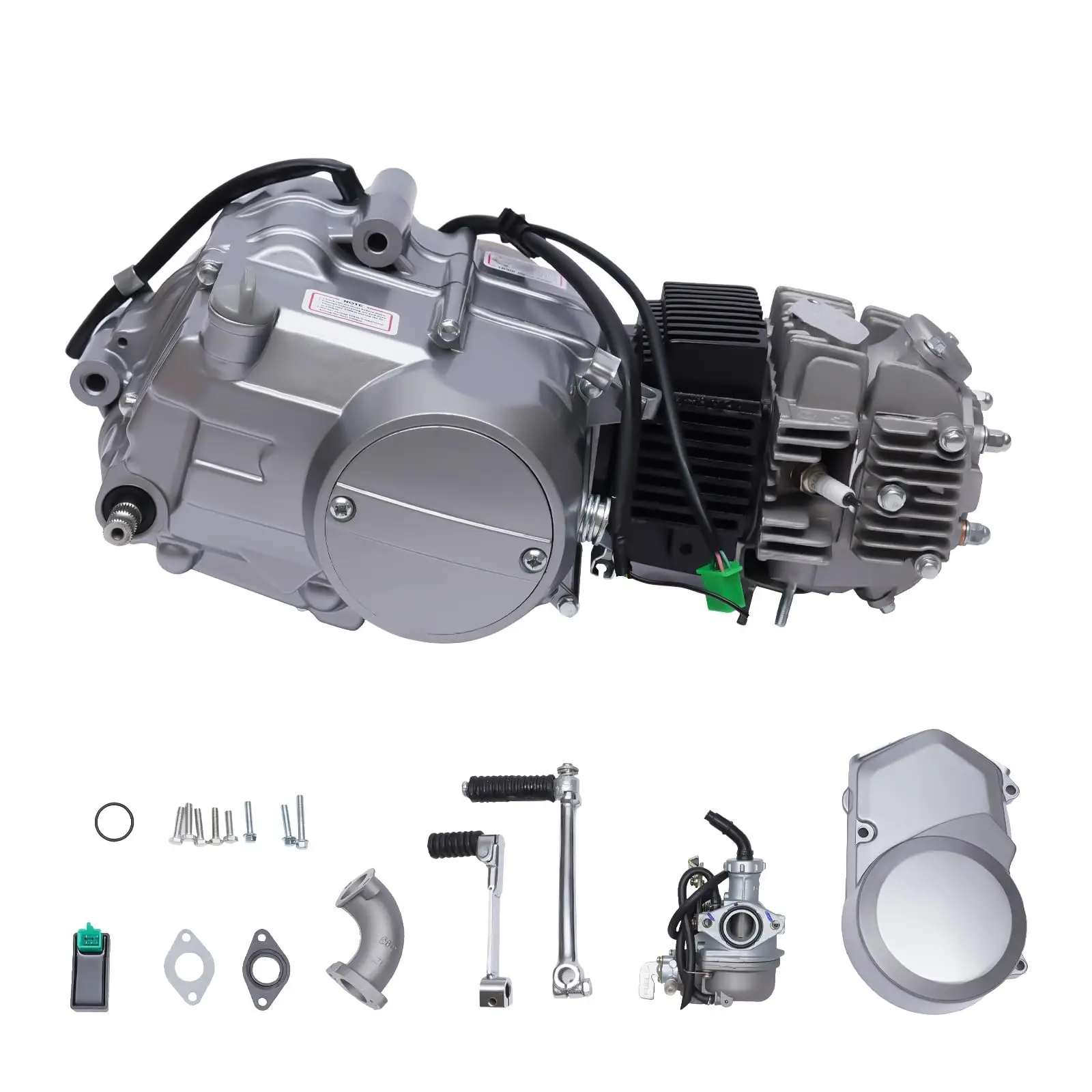 

[Рождество] Высокопроизводительный 4-тактный двигатель Shzicmy 125 куб.см с 4-скоростной трансмиссией — большой топливный бак на 30 унций и зажигание Cdi — подходит для C