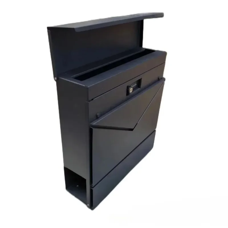 Home Large Package Delivery Drop Box Iron Outside Metal Letter Mailbox for Parcel Weather Resistant