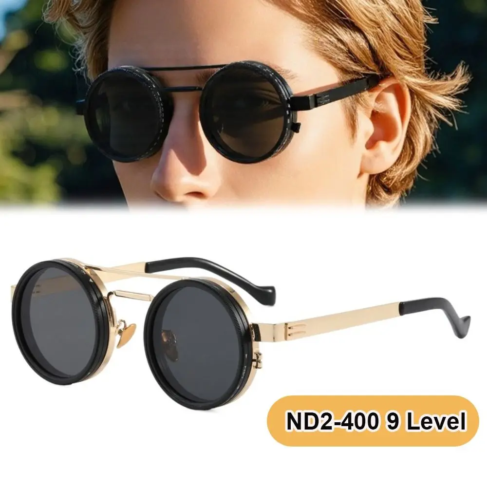 

Fashion ND2-400 Adjustable Dimming Glasses 9 Level UV400 Fishing Sunglasses With Glasse Case ND Filter Eyewear Outdoor