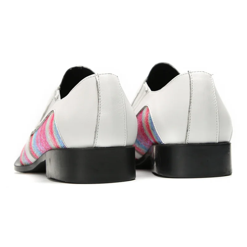 Brett Frühling Herbst Schuhe für Männer Metalle Hut Spike rosa Business Bankett Party sozialisieren Rindsleder Hochzeit Herren schuhe – Detail 17
