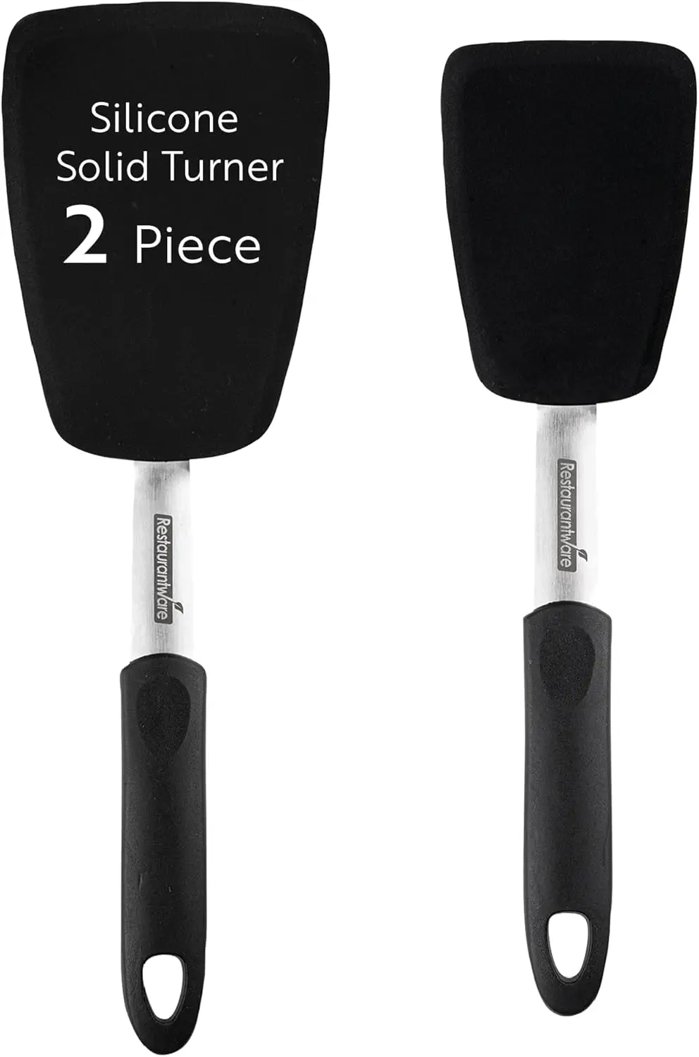 

Удобная силиконовая лопатка Comfy Grip 1 – прочная кухонная лопатка с корпусом из нержавеющей стали, резиновой ручкой и отверстием, черная