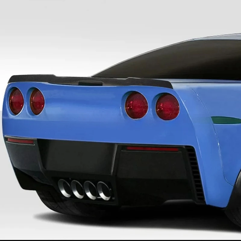 For 2005-2013 Corvette C6 ZR1 Wing Spoiler Extended Style ABS Plastic Rear Trunk Lid Carbon fiber pattern car Accessories