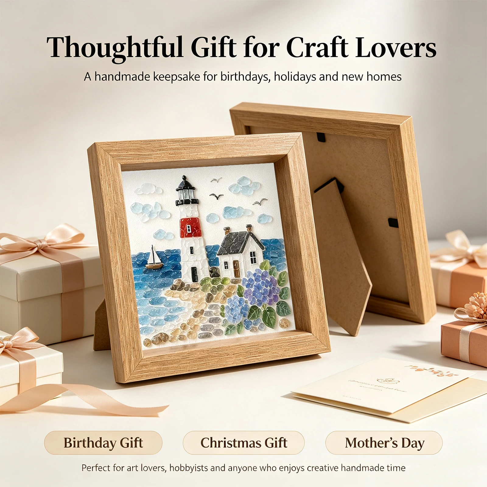 DIY Mosaic Art Kit with Frame  - Resin Craft For Beginners ulasan dan harga