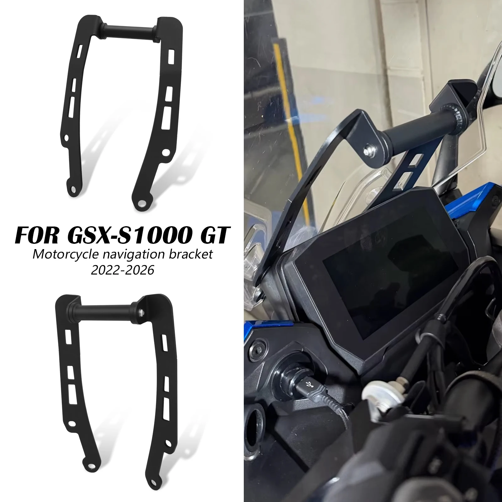 For GSX-S1000GT 2026 GSX-S1000 GT 2025 GSXS1000GT Plus 2022-24Motorcycle Smart Phone Holder GPS Navigation Plate Support Bracket